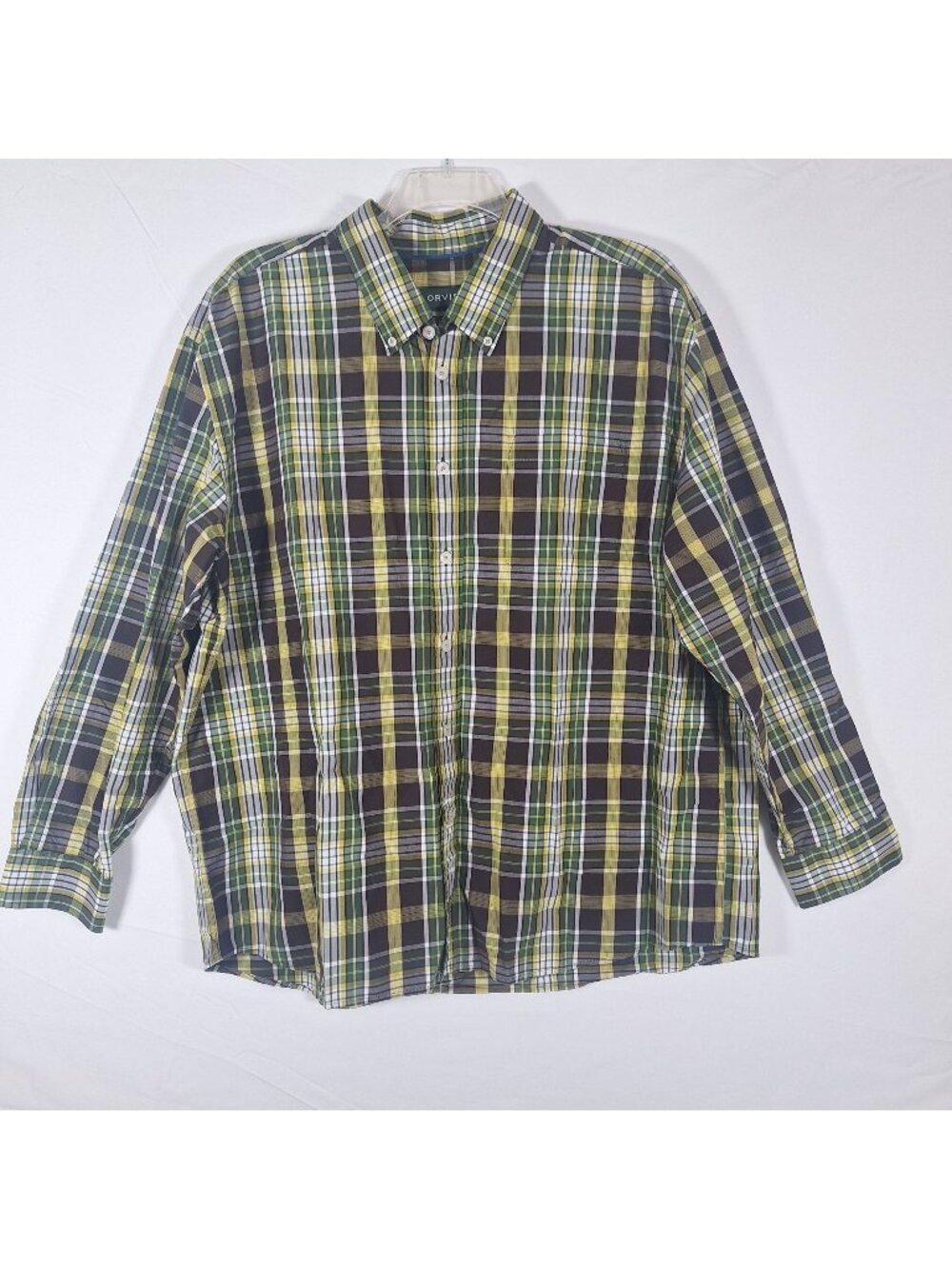 Orvis Long Sleeve Button Down 100% Cotton shirt size XXL